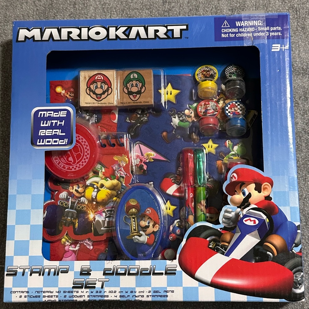 Mario Kart Stamp & Doodle Set - Multicolor